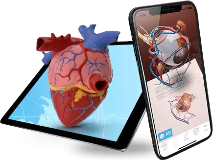 Students engaging with augmented reality in the classroom