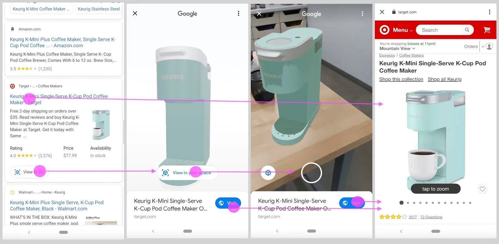 Google Flow 3D Search with WebAR