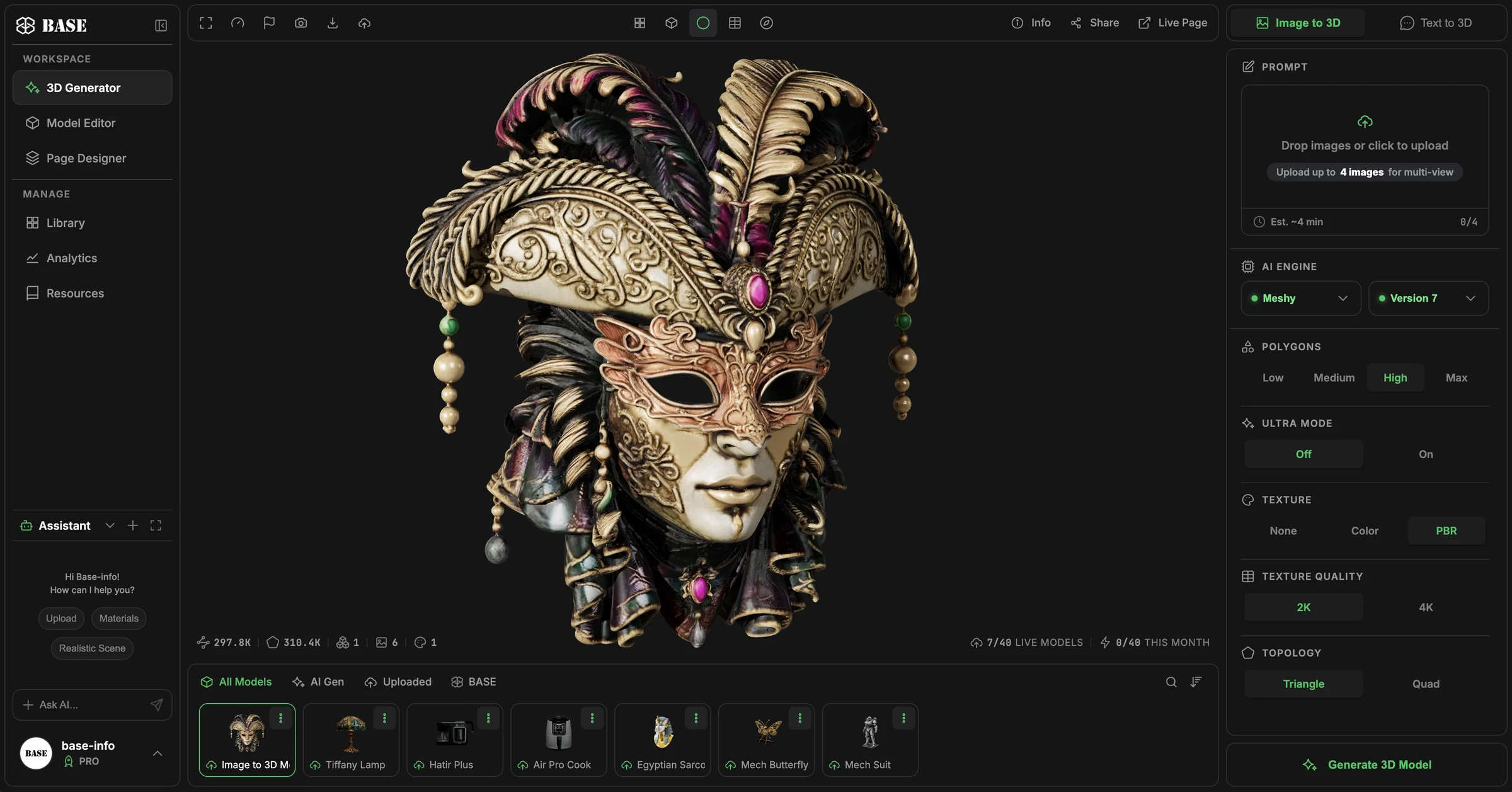 BASE 3D-AR Studio - 3D Generator